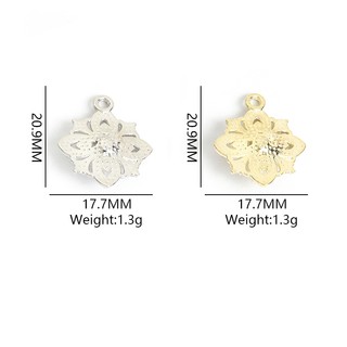10 Chiếc Quyến Rũ Hoa Tuyệt Đẹp Tinh Tế Với Kim Cương Giả Sáng Bóng & Ngọc Trai Bông Tuyết Độc Đáo / Bốn Lá Hình Cỏ Ba Lá Mặt Dây Chuyền Cho DIY Ánh Sáng Sang Trọng Vòng Cổ Thanh Lịch Áo Len Dây Chuyền Bông Tai