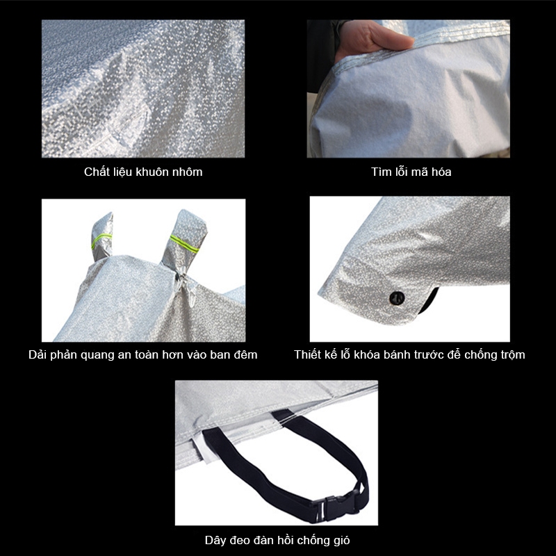 SEAMETAL Xe Máy Bao Da Xe Máy Ngoài Trời Chống Mưa Vỏ Bảo Vệ Thân Xe L XL XXL