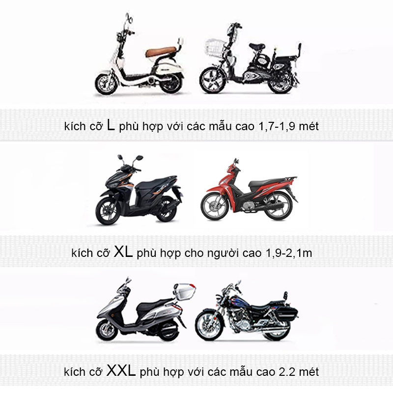 SEAMETAL Xe Máy Bao Da Xe Máy Ngoài Trời Chống Mưa Vỏ Bảo Vệ Thân Xe L XL XXL