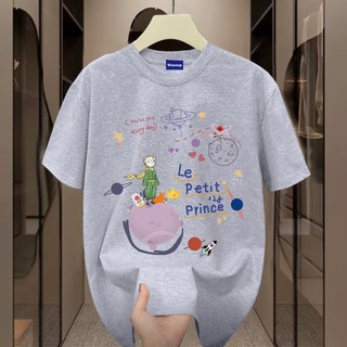 ✨Hàng có sẵn✨WASSUP Cartoon Little Prince-Áo thun nam mới! 100% cotton, thời trang, Unisex