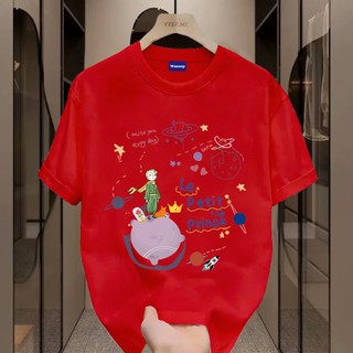 ✨Hàng có sẵn✨WASSUP Cartoon Little Prince-Áo thun nam mới! 100% cotton, thời trang, Unisex