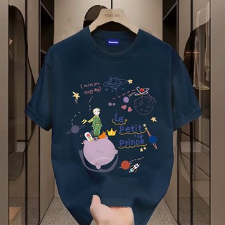 ✨Hàng có sẵn✨WASSUP Cartoon Little Prince-Áo thun nam mới! 100% cotton, thời trang, Unisex