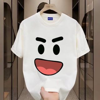 ✨Hàng có sẵn✨WASSUP Big mouth and smiling face-Áo thun nam mới! 100% cotton, thời trang, Unisex
