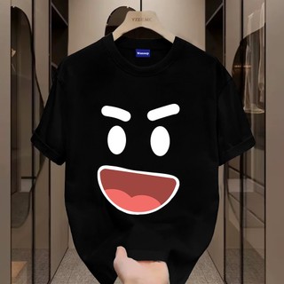 ✨Hàng có sẵn✨WASSUP Big mouth and smiling face-Áo thun nam mới! 100% cotton, thời trang, Unisex