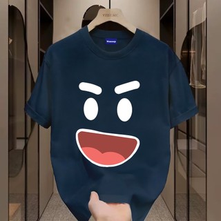 ✨Hàng có sẵn✨WASSUP Big mouth and smiling face-Áo thun nam mới! 100% cotton, thời trang, Unisex