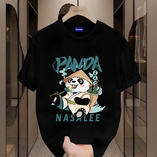 ✨Hàng có sẵn✨WASSUP Cartoon Panda-Áo thun nam mới! 100% cotton, thời trang, Unisex