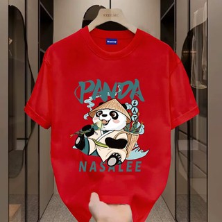✨Hàng có sẵn✨WASSUP Cartoon Panda-Áo thun nam mới! 100% cotton, thời trang, Unisex
