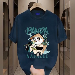 ✨Hàng có sẵn✨WASSUP Cartoon Panda-Áo thun nam mới! 100% cotton, thời trang, Unisex