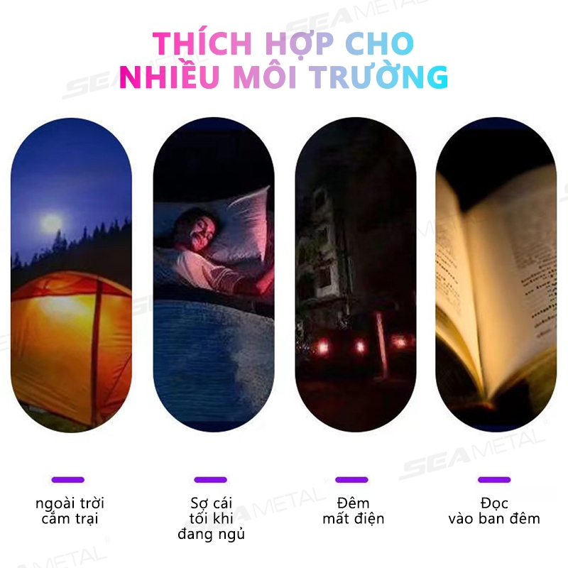 Đèn LED USB Di Động Ô Tô SEAMETAL USB Đèn Xung Quanh Mini LED Trang Trí Không Khí Đèn Cho Nội Thất Ô Tô Môi Trường Ánh Sáng Máy