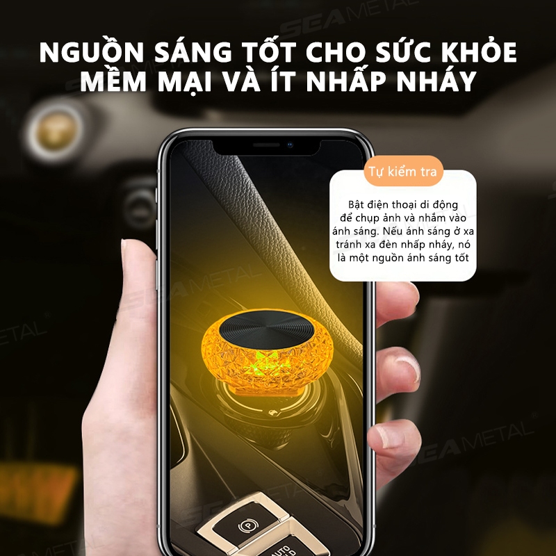 Đèn LED USB Di Động Ô Tô SEAMETAL USB Đèn Xung Quanh Mini LED Trang Trí Không Khí Đèn Cho Nội Thất Ô Tô Môi Trường Ánh Sáng Máy