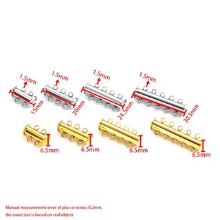 Được đánh bóng bằng thép không gỉ nhiều hàng Móc khóa tự làm Trang sức Vòng tay ngọc trai Vòng cổ 18K Khóa hàng Móc khóa từ tính