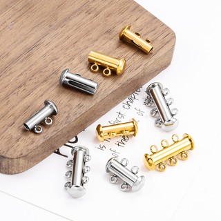 Được đánh bóng bằng thép không gỉ nhiều hàng Móc khóa tự làm Trang sức Vòng tay ngọc trai Vòng cổ 18K Khóa hàng Móc khóa từ tính