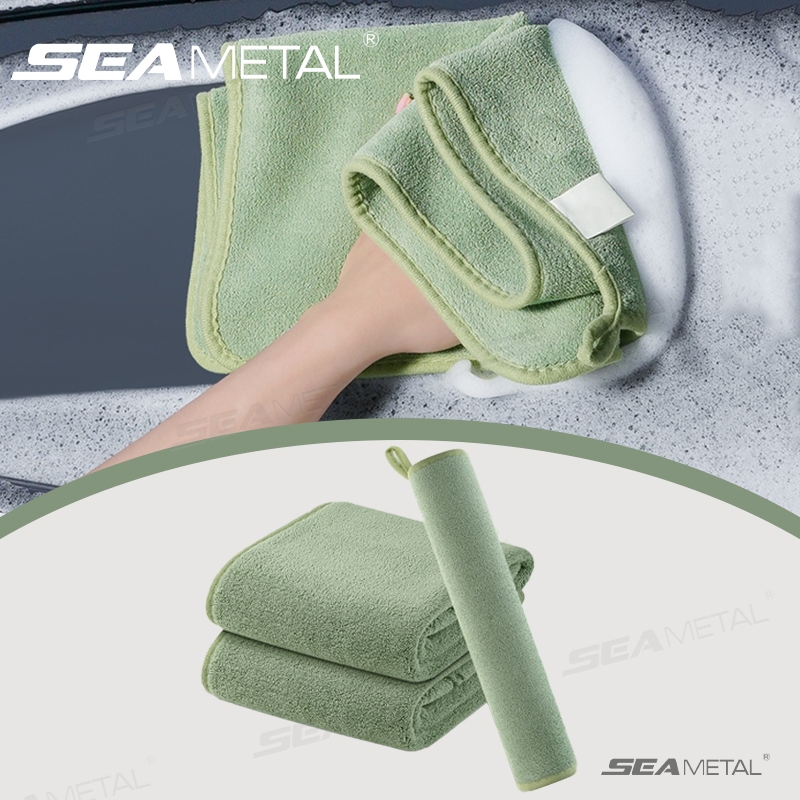 Khăn lau xe hơi SEAMETAL 600GSM Khăn lau tự động sợi nhỏ siêu mềm dày thấm nước cao Vải sấy không trầy xước
