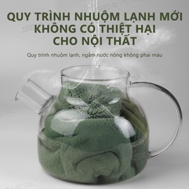 Khăn lau xe hơi SEAMETAL 600GSM Khăn lau tự động sợi nhỏ siêu mềm dày thấm nước cao Vải sấy không trầy xước