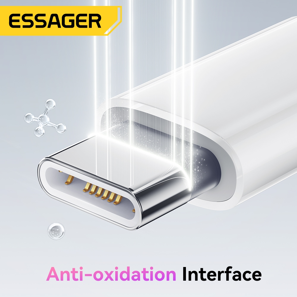 Ảnh Essager Type C 60W Type-C Cáp dữ liệu sạc nhanh Type C cho huawei Infinix ip16 15 3