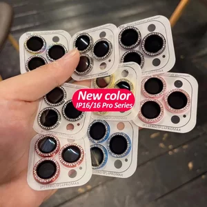 Vỏ ống kính máy ảnh kim cương cho iPhone16ProMax Nhãn dán ống kính iphone15Pro Phim cường lực điện thoại di động thích hợp cho phim bảo vệ hoạt hình trong suốt 14Plus 15Plus Nhãn dán ống kính bảo hiểm toàn diện 11 12 14 15 16