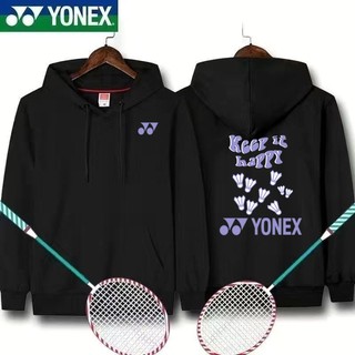 Áo hoodie thể thao Yonex nam nữ mùa thu mới thoáng khí thấm hút mồ hôi dài tay thanh niên áo len chạy bộ ngoài trời