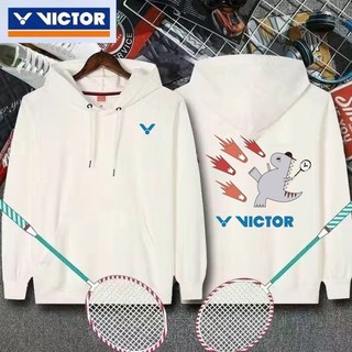 Áo thun bóng bàn Victor mới 2024 dành cho nam và nữ, áo hoodie thể thao dáng rộng và giản dị, đa năng để đi lại