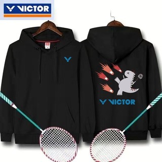 Áo thun bóng bàn Victor mới 2024 dành cho nam và nữ, áo hoodie thể thao dáng rộng và giản dị, đa năng để đi lại