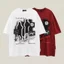 Tianlesiwei Mùa Hè Mới Của Mỹ High Street Nam Rãnh Áo Thun Thêu Rời In Hình Hip Hop Cổ Tròn Đa Năng Cotton Tay Ngắn