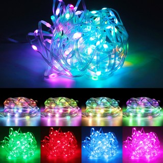 10m 100Leds Thông Minh 5V RGBIC WS2812b Dây Led Cổ Tích Ánh Sáng Dreamcolor Đuổi Theo Trang Trí Ngoài Trời Đồng Bộ Âm Nhạc