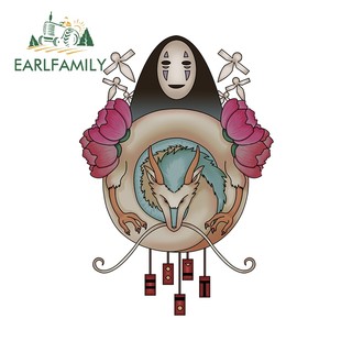 EARLFAMILY 13cm Spirited Away No Face Man Xe Dán Thời Trang Dễ Thương Chống Trầy Xước Hộp Dụng Cụ Kính Chắn Gió Phía Sau DIY Đề Can Đua Xe Phụ Kiện