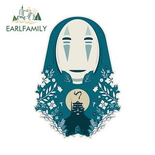 EARLFAMILY 13cm Spirited Away No Face Man Xe Dán Thời Trang Dễ Thương Chống Trầy Xước Hộp Dụng Cụ Kính Chắn Gió Phía Sau DIY Đề Can Đua Xe Phụ Kiện