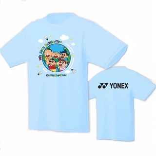 Yonex Mùa Hè Mới Quần Áo Cầu Lông Nam Nữ Thể Thao Tay Ngắn Top Thể Dục Ngoài Trời Chạy Marathon Thể Thao Giải Trí Áo Thun