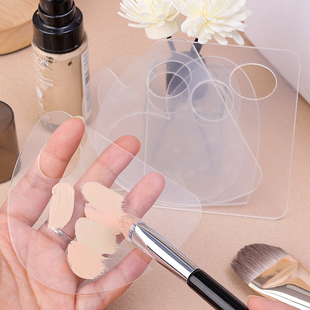 🌟chic🌟 Bảng Phấn Nền Dạng Lỏng Trang Điểm Màu - Tấm Acrylic Trong Suốt - Bảng Móng Tay & Tranh - Dụng Cụ Trang Điểm