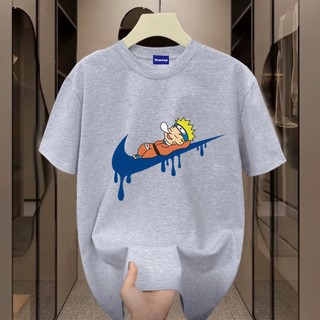 ✨Hàng có sẵn✨WASSUP Naruto print-Áo thun nam mới! 100% cotton, thời trang, Unisex