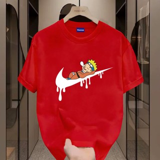 ✨Hàng có sẵn✨WASSUP Naruto print-Áo thun nam mới! 100% cotton, thời trang, Unisex