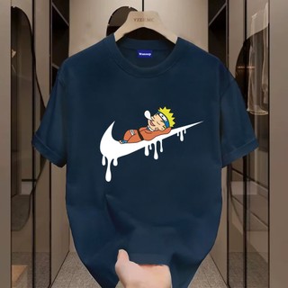 ✨Hàng có sẵn✨WASSUP Naruto print-Áo thun nam mới! 100% cotton, thời trang, Unisex