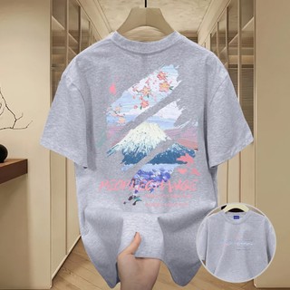 ✨Hàng có sẵn✨WASSUP Sakura Mount Fuji-Áo thun nam mới! 100% cotton, thời trang, Unisex