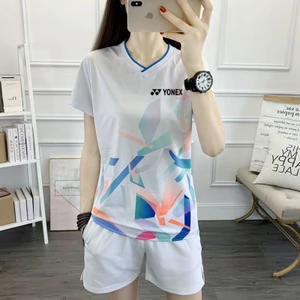Yonex Mùa Hè Mới Áo Sơ Mi Cầu Lông Nhanh Khô Thoáng Khí Nam Nữ Thể Dục Chạy Bộ Thể Thao Ngoài Trời Bóng Rổ Huấn Luyện Tennis Áo Thun Tay Ngắn