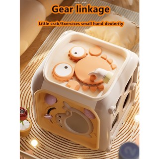 Đồ chơi cho bé xếp hình hộp sáu mặt hạt tròn đĩa nhạc nhẹ tay bé đánh trống giáo dục sớm của trẻ em nhà học tập xếp hình