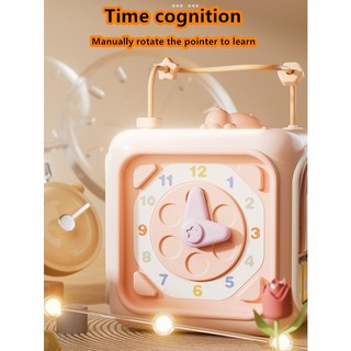 Đồ chơi cho bé xếp hình hộp sáu mặt hạt tròn đĩa nhạc nhẹ tay bé đánh trống giáo dục sớm của trẻ em nhà học tập xếp hình