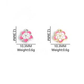10 Chiếc Ngọt Ngào Hoa Sakura Tạo Kiểu Men Nhỏ Giọt Dầu Quyến Rũ Thời Trang Sống Động Vòng Cổ, Vòng Tay, Bông Tai, Dây Xích Điện Thoại Và Nhiều Đồ Trang Trí Sáng Tạo DIY Mini Hoa Anh Đào Hình Mặt Dây Chuyền