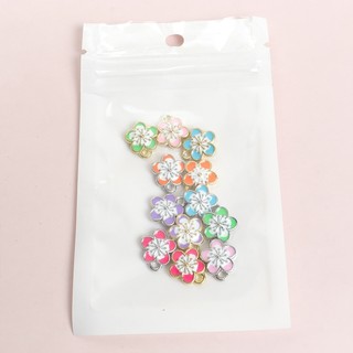 10 Chiếc Ngọt Ngào Hoa Sakura Tạo Kiểu Men Nhỏ Giọt Dầu Quyến Rũ Thời Trang Sống Động Vòng Cổ, Vòng Tay, Bông Tai, Dây Xích Điện Thoại Và Nhiều Đồ Trang Trí Sáng Tạo DIY Mini Hoa Anh Đào Hình Mặt Dây Chuyền