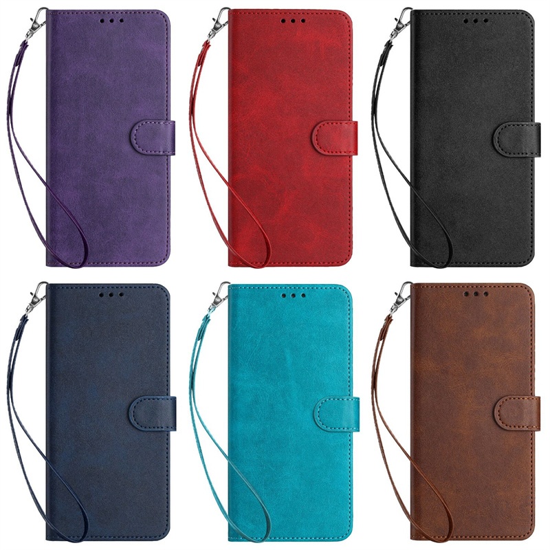 Ốp Lưng Cho OPPO A3 A2 Pro A3X A2M A1i A2X A1X 4g 5g Vỏ Ví Lật Sang Trọng Bao Da PU Khe Cắm Thẻ Đứng Có Dây Buộc