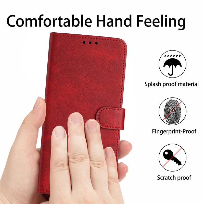 Ốp Lưng Cho OPPO A3 A2 Pro A3X A2M A1i A2X A1X 4g 5g Vỏ Ví Lật Sang Trọng Bao Da PU Khe Cắm Thẻ Đứng Có Dây Buộc