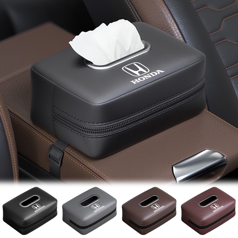 1 Chiếc Napa Da Ghế Ô Tô Hộp Khăn Ăn Xe Ghế Sau Khăn Giấy Có Dây Đeo Cố Định Cho Xe Honda Dio Fit3 Rd1 Civic Binzhi XRV CRV Accord