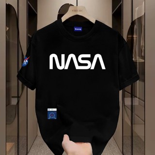 ✨Hàng có sẵn✨WASSUP NASA Joint Logo-Áo thun nam mới! 100% cotton, thời trang, Unisex