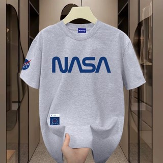✨Hàng có sẵn✨WASSUP NASA Joint Logo-Áo thun nam mới! 100% cotton, thời trang, Unisex