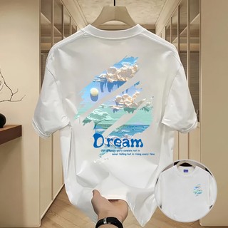 ✨Hàng có sẵn✨WASSUP Sky Blue Mountain Peak-Áo thun nam mới! 100% cotton, thời trang, Unisex