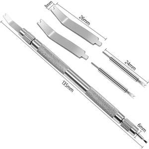 Dụng cụ tháo chốt hai đầu pin đầu nĩa Dụng cụ sửa chữa đồng hồ Loại bỏ và thay thế dây đeo đồng hồ Lô pin dài