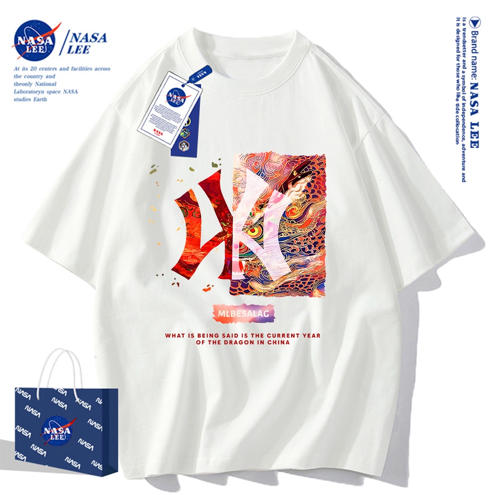 🔥Hàng có sẵn🔥Nasa Khớp Ngắn Tay Nam Nữ Xu Hướng Thời Trang Mùa Hè 2024 Phong Cách Mới Rời Cặp Đôi Nửa Tay