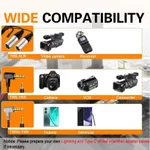 Micro Lavalier không dây COMICA BoomX-U Qua UHF với 4 bộ phát, Micro ve áo chuyên nghiệp 24 kênh cho máy ảnh Máy quay DSLR, Mic Lav để ghi âm phỏng vấn — ảnh 5