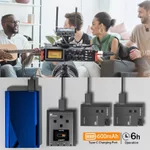 Micro Lavalier không dây COMICA BoomX-U Qua UHF với 4 bộ phát, Micro ve áo chuyên nghiệp 24 kênh cho máy ảnh Máy quay DSLR, Mic Lav để ghi âm phỏng vấn — ảnh 4
