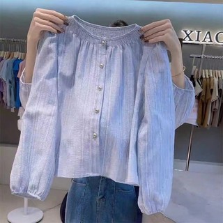 Áo sơ mi nữ dài tay dáng rộng