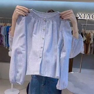 Áo sơ mi nữ dài tay dáng rộng